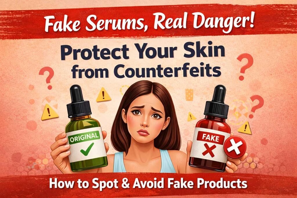 original vs fake face serums in Pakistan
